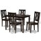 Baxton Studio Zamira Modern and Contemporary Transitional Dark Brown Finished Wood 5-Piece Dining Set 177-11377-8026-Zoro - alternate 2